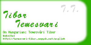 tibor temesvari business card